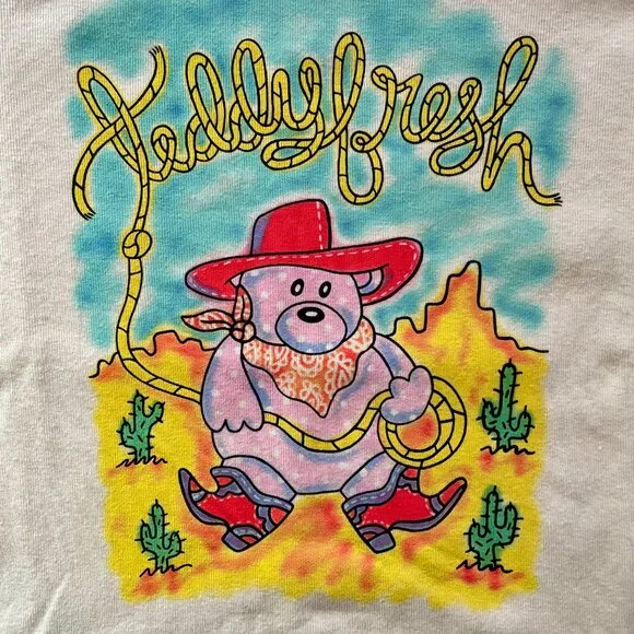 Teddy Fresh Women's Cowboy Teddy Bear Western Top Shirt with Lace Trim size XS - Picture 2 of 8